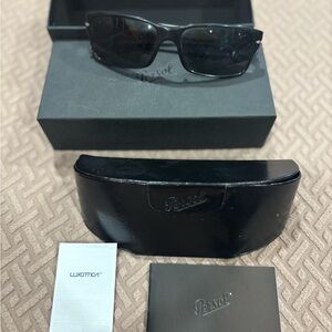 Persol Sleek Black Sunglasses with Case